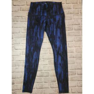 Lululemon Wunder Under High Waist Roll Down Nightsky Blue Black Size 10